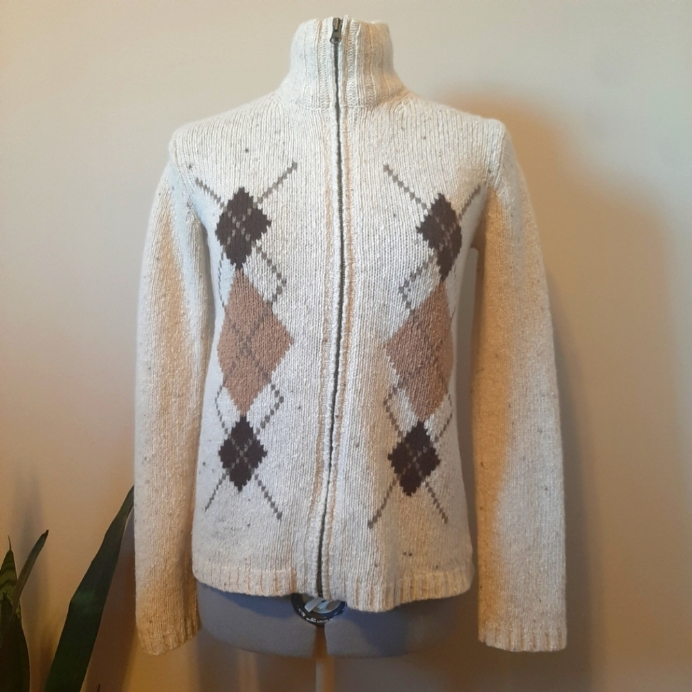 Eddie Bauer Zip Up Cardigan Sweater